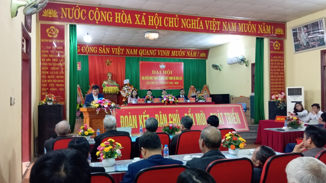 MTTQ xã Hòa Lộc tổ chức thành công Đại hội đại biểu, lần thứ XV  nhiệm kỳ 2024 - 2029.